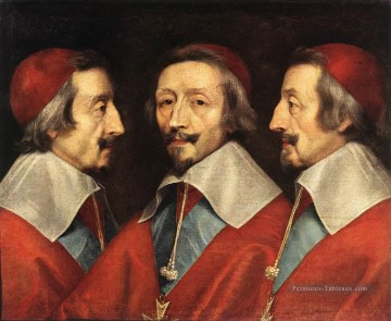 portrait Tableau Peinture - Triple Portrait de Richelieu Philippe de Champaigne